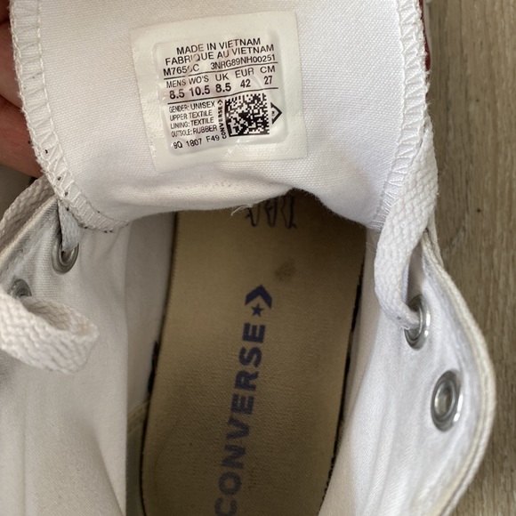 Converse Men's All Star Core Hi Top Sneaker - White - Picture 3 of 3